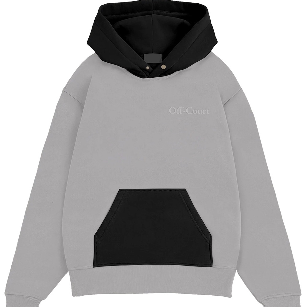 Off-Court Grey / Black Hooded Sweatshirt